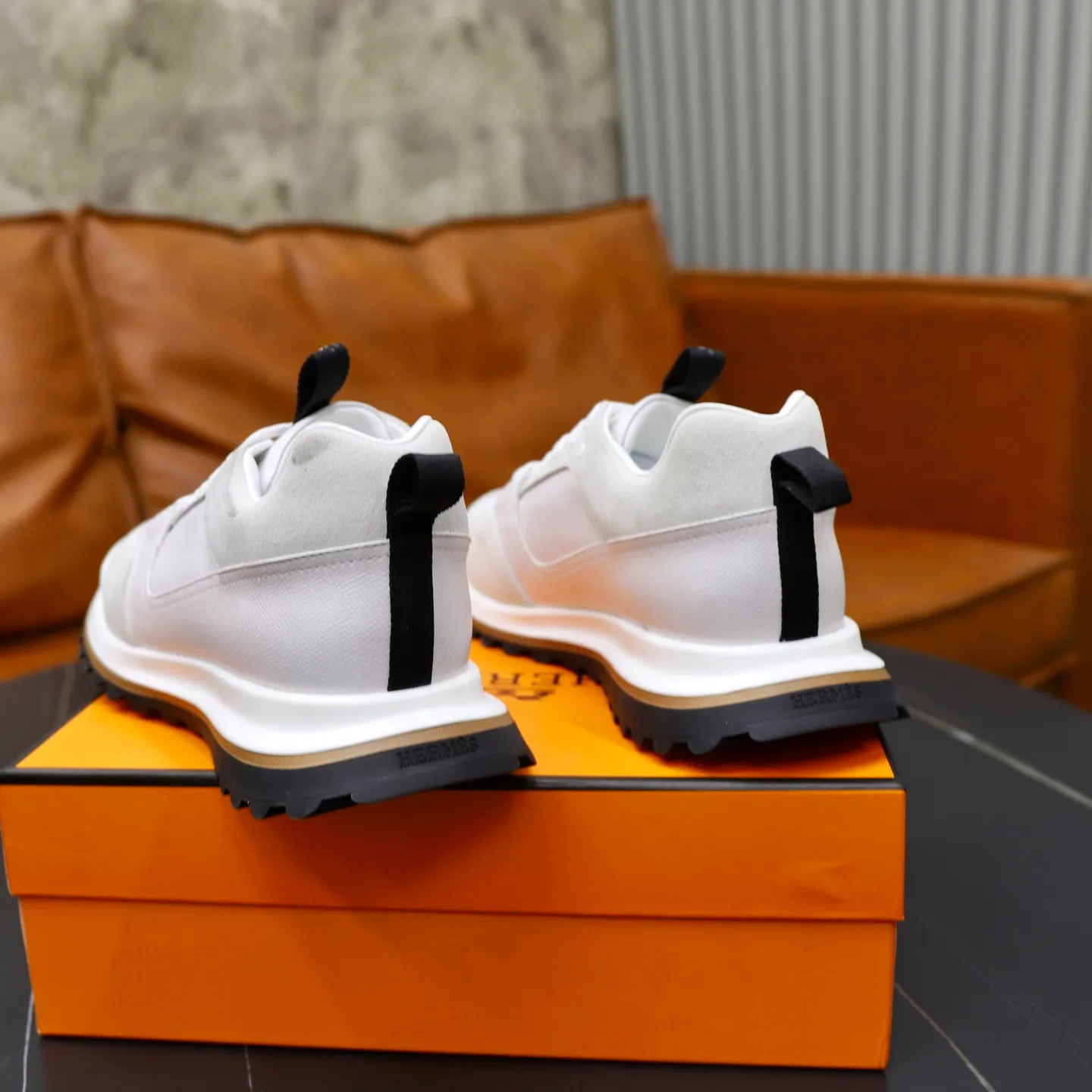 Men's shoes: 462💰🎬【Hermès】Official website synchronization Counter quality French Paris catwalk style Simple and classic Imported original fabric Original outsole Size (size): 38-44